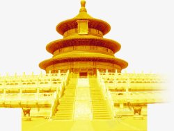 金色中国风建筑风景素材