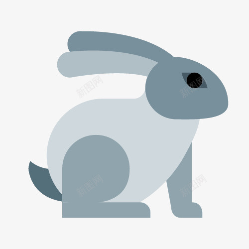 灰色的卡通小兔子图案png免抠素材_88icon https://88icon.com 动物 卡通 可爱的 小兔子 小兔子LOGO 小灰兔 尾巴 手绘图 耳朵