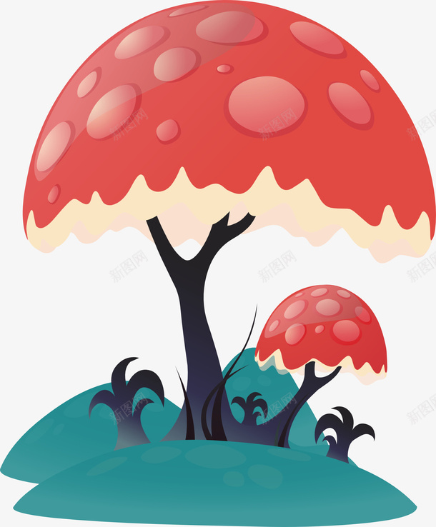 梦幻蘑菇树png免抠素材_88icon https://88icon.com 梦幻 植物 蘑菇树