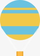 蓝色黄色热气球主页素材
