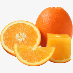 切开了的橙子素材