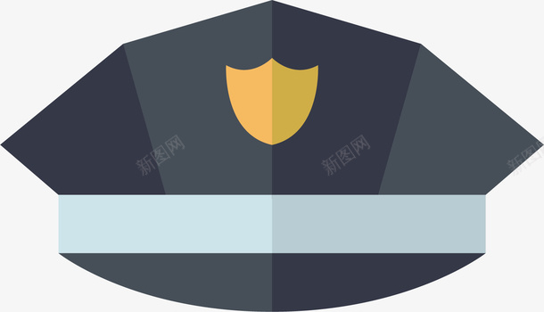 水彩卡通警帽矢量图ai免抠素材_88icon https://88icon.com 创意 卡通 手绘 水彩 警察 警帽 设计 矢量图