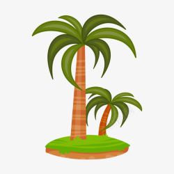 卡通椰子树素材