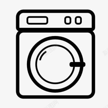 洗衣机滚筒洗衣机图标图标