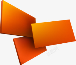 橙色几何图案矢量图素材