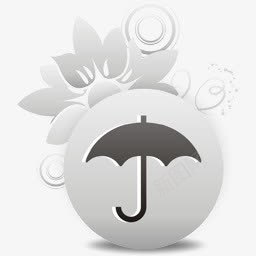 花纹圆形边框保护伞图标图标