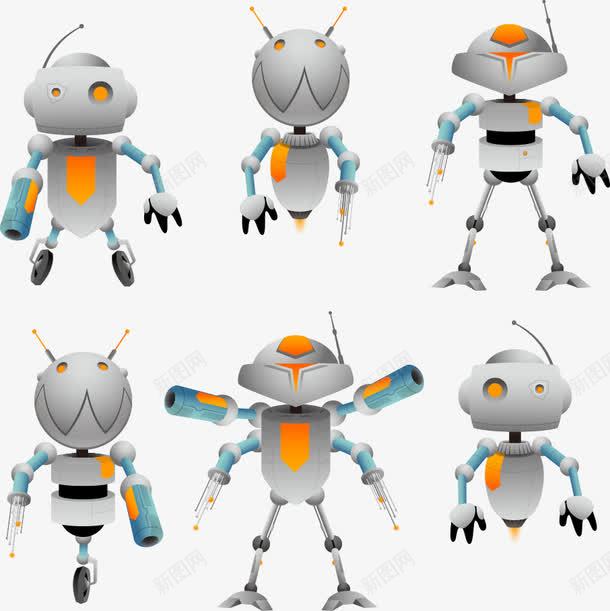 白色创意机器人png免抠素材_88icon https://88icon.com 卡通机器人 机器人 白色机器人 矢量机器人