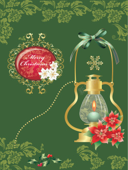 宴请海报欧式花纹复古浪漫蜡烛圣诞背景矢量图高清图片