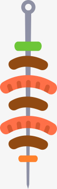 电烧烤铁签烤肉矢量图图标图标