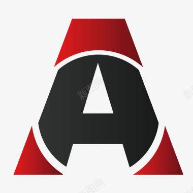 logo红色字母A案矢量图图标图标
