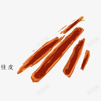 桂皮手绘png免抠素材_88icon https://88icon.com 树皮 褐色 调味品 食材 餐饮文化