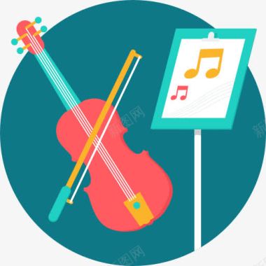 音乐狂欢节小提琴图标图标