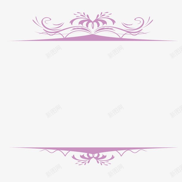 紫色复古框png免抠素材_88icon https://88icon.com 复古 大文本框 紫色 花纹 边框