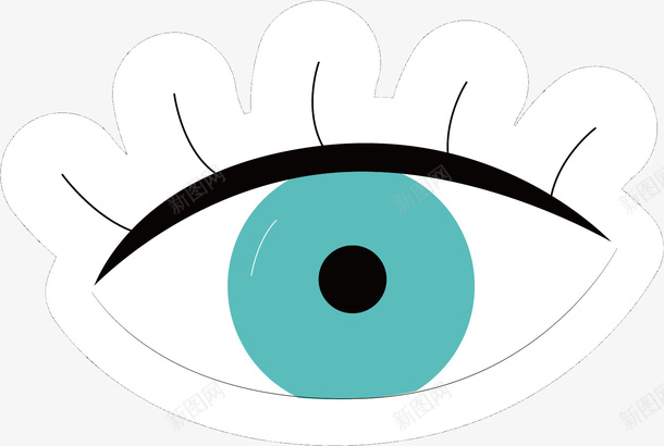 水彩带美瞳的眼睛矢量图ai免抠素材_88icon https://88icon.com 创意 卡通 媒体 手绘 水彩 眼睛 设计 矢量图