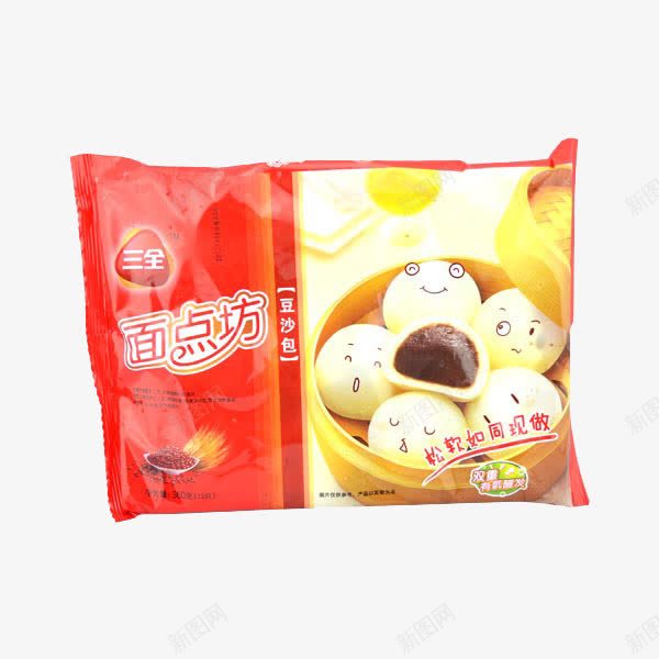 面点坊豆沙包png免抠素材_88icon https://88icon.com 三全食品 产品实物 包子 广式糕点 早餐糕点 豆沙包