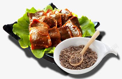 孜然味鸭肚png免抠素材_88icon https://88icon.com 产品实物 孜然 小吃 鸭肚