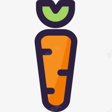 蔬菜底纹Carrot图标图标