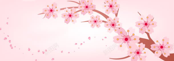 卡通手绘粉色杏花背景bannerjpg设计背景_88icon https://88icon.com banner 卡通 手绘 杏花 粉色 背景