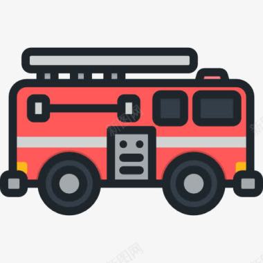 工程车辆消防车图标图标