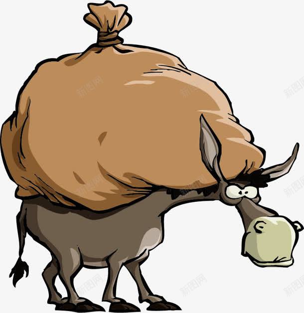 驮着东西的驴png免抠素材_88icon https://88icon.com 动物 包裹 家畜 驴 驴子卡通