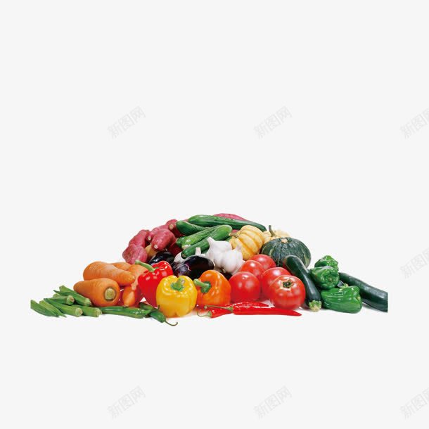 成堆的新鲜彩色蔬菜png免抠素材_88icon https://88icon.com 彩色 成堆 新鲜 蔬菜