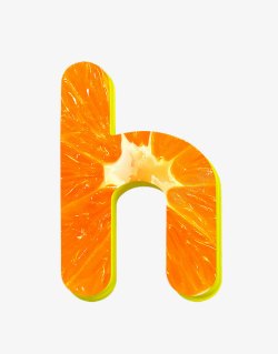 橙子字母h素材