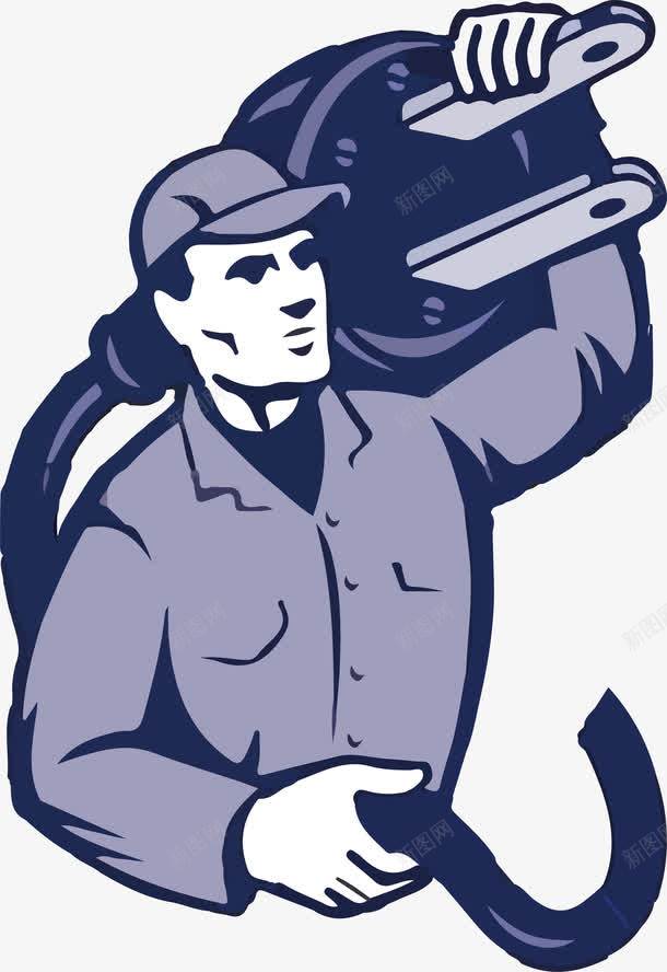 卡通电器维修工png免抠素材_88icon https://88icon.com AI 劳动者 卡通 电器 维修工