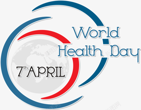 4月7号世界卫生日创意图标矢量图图标