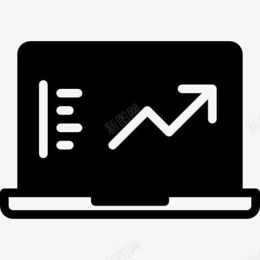 蓝紫色商务分析图标图标