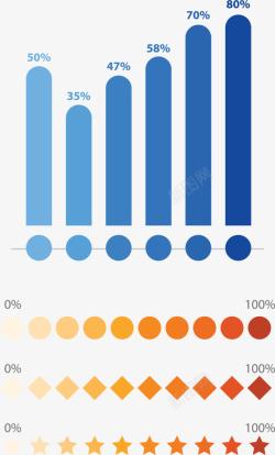 手绘柱状图素材