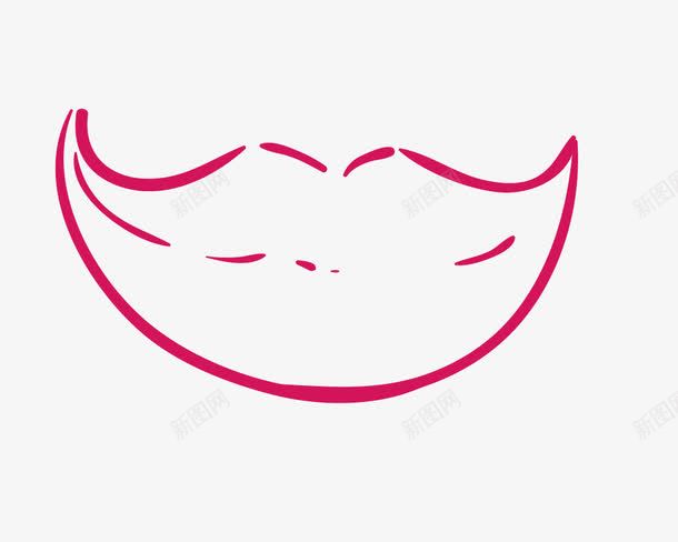 粉色线条嘴唇矢量图eps免抠素材_88icon https://88icon.com 粉色线条嘴唇 矢量图