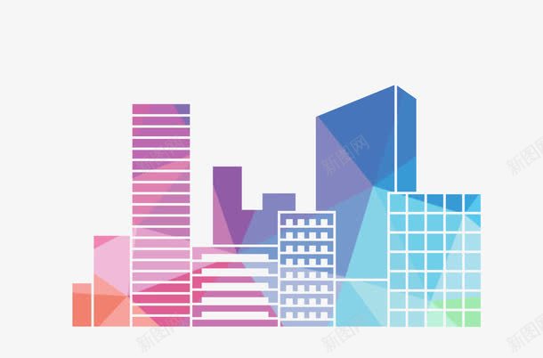 彩色几何建筑剪影png免抠素材_88icon https://88icon.com 几何建筑 剪影 建筑 建筑几何 建筑剪影 彩色几何 彩色剪影