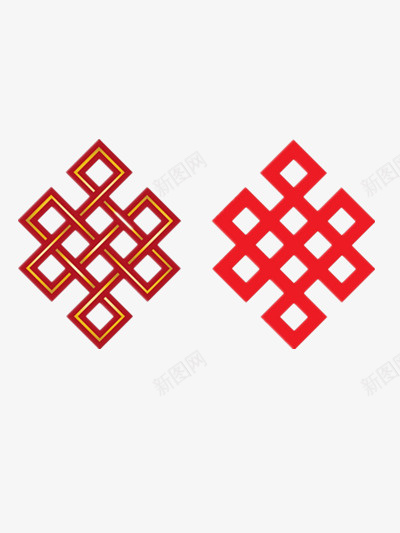 红色中国结png免抠素材_88icon https://88icon.com 中国结 中国风 精美 红色