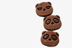 表情小熊猫饼干素材