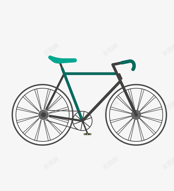 老式自行车矢量图ai免抠素材_88icon https://88icon.com 交通工具 复古 自行车 矢量图