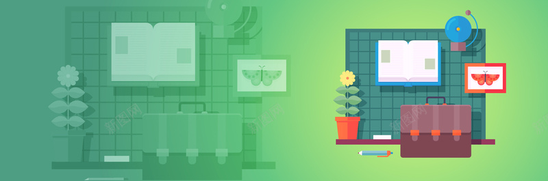 上学背景图矢量图ai设计背景_88icon https://88icon.com 下课铃 书包 书本 卡通 手绘 海报banner 童趣 黑板 矢量图