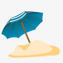 阳伞夏蓝png免抠素材_88icon https://88icon.com parasol 阳伞