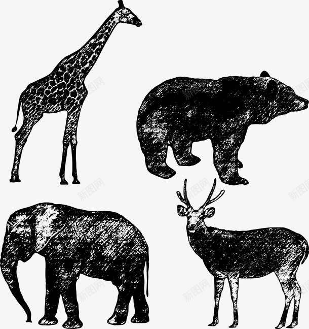 野生动物铅笔画png免抠素材_88icon https://88icon.com 动物 动物矢量 动物素材 野生 野生动物 铅笔画
