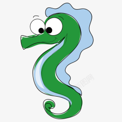 可爱小蛇卡通绿色小蛇矢量图高清图片