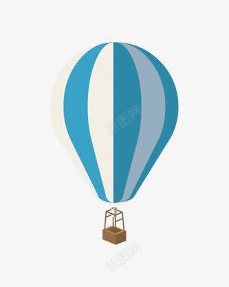 蓝色热气球png免抠素材_88icon https://88icon.com 氢气球 热气球 蓝白