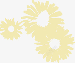 黄色小花装饰图案矢量图素材