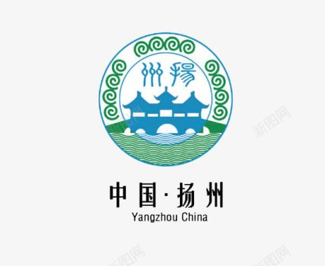 中国扬州瘦西湖五亭桥图标图标