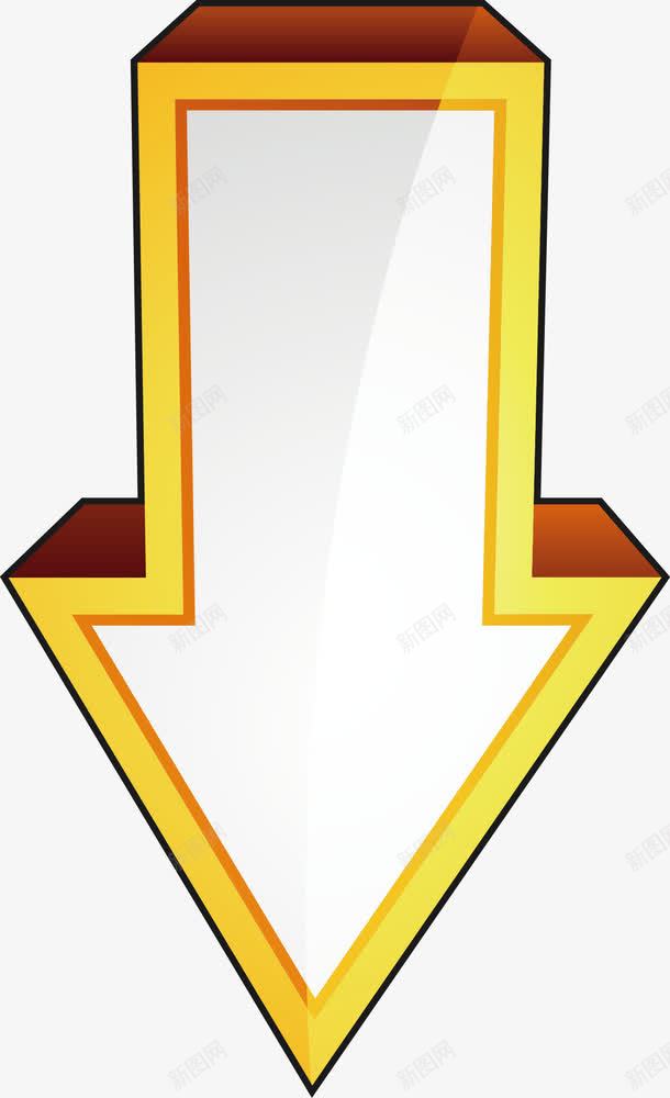 手绘立体向下箭头png免抠素材_88icon https://88icon.com 向下 向下箭头 手绘 手绘立体 手绘立体向下箭头 立体 箭头