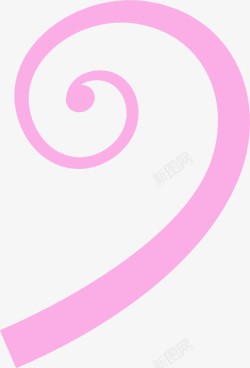 粉色螺旋卡通七夕素材