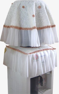 白色蕾丝水机罩七夕情人节素材