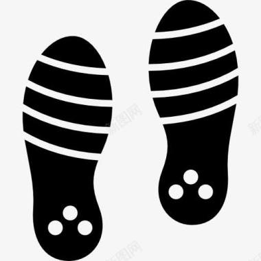运动鞋脚印图标图标