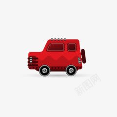 红色小汽车免抠卡通红色小汽车图标图标