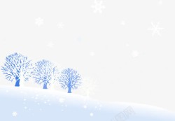 雪景艺术装饰图案矢量图素材