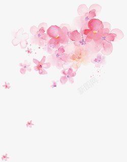 粉色梦幻朦胧花朵抽象素材