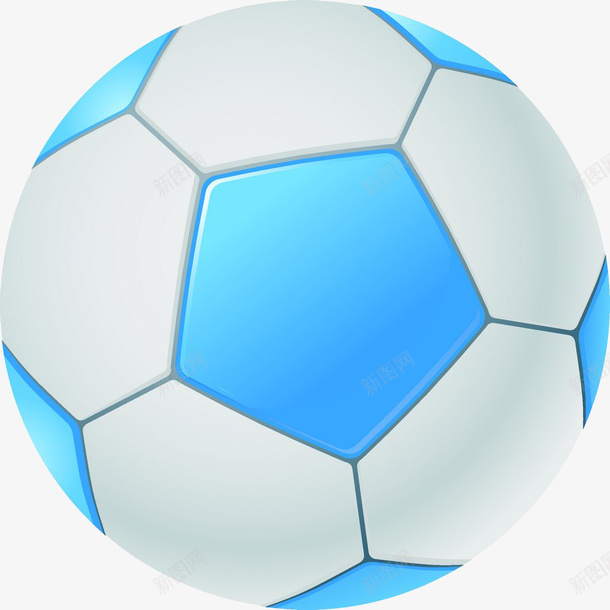 卡通足球png免抠素材_88icon https://88icon.com 卡通 手绘 球类 蓝色 质感 足球